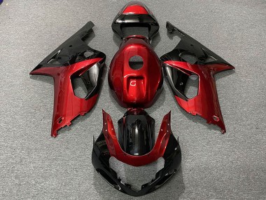 2001-2003 Red Glossy Black Suzuki GSXR 600 / GSXR 750 Motorcycle Fairings UK
