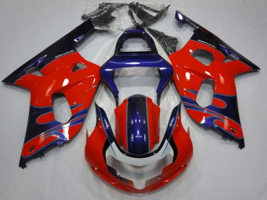 2001-2003 Red Blue Glossy Black Suzuki GSXR 600 / GSXR 750 Motorcycle Fairings UK