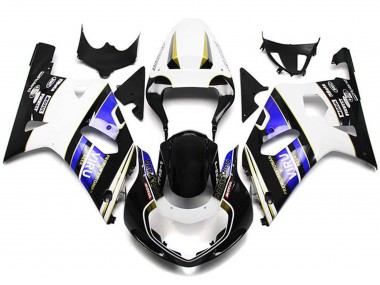 2001-2003 White Blue Glossy Black Viru Style Suzuki GSXR 600 / GSXR 750 Motorcycle Fairings UK