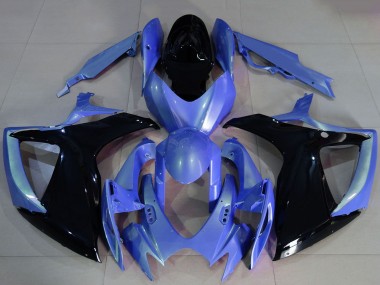 2006-2007 Light Blue Glossy Black Suzuki GSXR 600 / GSXR 750 Motorcycle Fairings UK