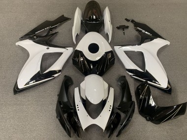 2006-2007 White Glossy Black Suzuki GSXR 600 / GSXR 750 Motorcycle Fairings UK