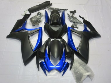 2006-2007 Matte Black Blue Suzuki GSXR 600 / GSXR 750 Motorcycle Fairings UK