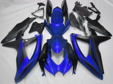 2008-2010 Blue Matte Black Suzuki GSXR 600 / GSXR 750 Motorcycle Fairings UK