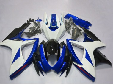 2006-2007 White Blue Glossy Black OEM Style Suzuki GSXR 600 / GSXR 750 Motorcycle Fairing UK