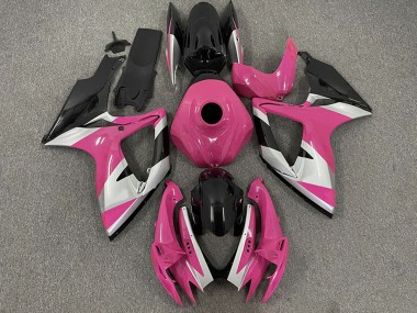 2006-2007 Pink Silver Glossy Black Suzuki GSXR 600 / GSXR 750 Motorcycle Fairings UK