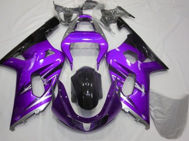 2001-2003 Purple Silver Glossy Black Suzuki GSXR 600 / GSXR 750 Motorcycle Fairings UK