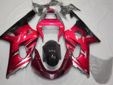2001-2003 Red Silver Glossy Black Suzuki GSXR 600 / GSXR 750 Motorcycle Fairings UK