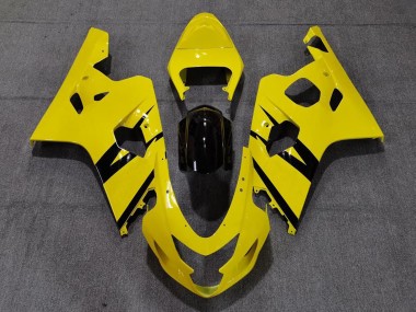 2004-2005 Yellow Glossy Black OEM Style Suzuki GSXR 600 / GSXR 750 Motorcycle Fairings UK