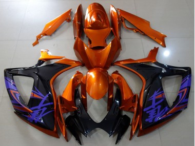 2006-2007 Orange Glossy Black Blue Suzuki GSXR 600 / GSXR 750 Motorcycle Fairings UK