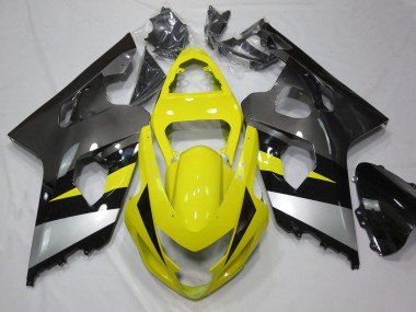 2004-2005 Yellow Silver Grey Black Suzuki GSXR 600 / GSXR 750 Motorcycle Fairings UK