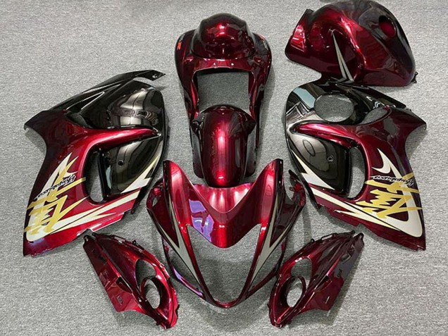 2008-2020 Deep Red Gold Suzuki GSXR 1300 Motorcycle Fairings UK
