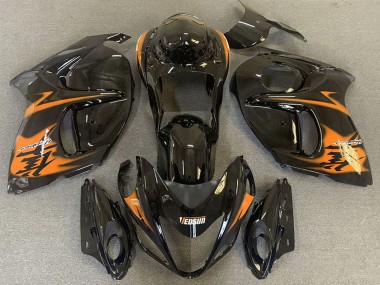 2008-2020 Glossy Black Orange Suzuki GSXR 1300 Motorcycle Fairings UK