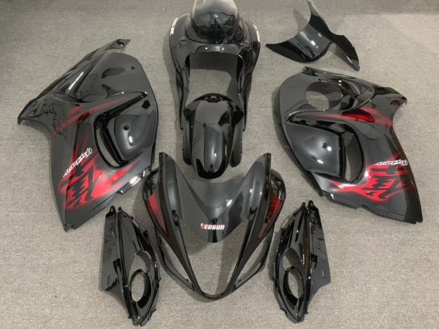 2008-2020 Glossy Black Red Suzuki GSXR 1300 Motorcycle Fairings UK