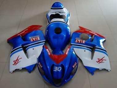 1997-2007 Blue White Red Suzuki GSXR 1300 Motorcycle Fairings UK