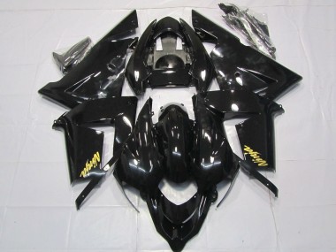 2004-2005 Glossy Black Gold Kawasaki ZX10R Motorcycle Fairings UK
