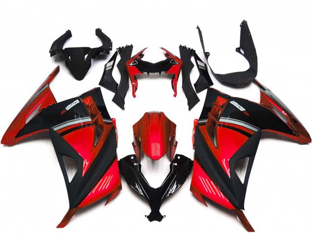 2013-2017 Red Black Kawasaki Ninja 300 Motorcycle Fairings UK