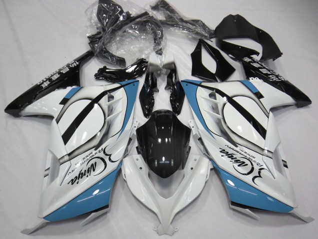 2013-2017 Glossy White Light Blue Black Kawasaki Ninja 300 Motorcycle Fairings UK