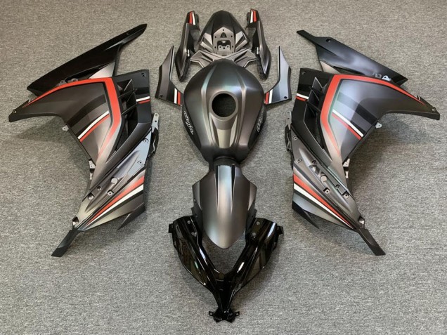 2013-2017 Matte Black Red Kawasaki Ninja 300 Motorcycle Fairings UK