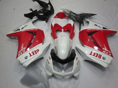 2008-2012 White Red Beet Kawasaki Ninja 250 Motorcycle Fairings UK