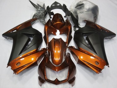 2008-2012 Orange Matte Black Kawasaki Ninja 250 Motorcycle Fairings UK
