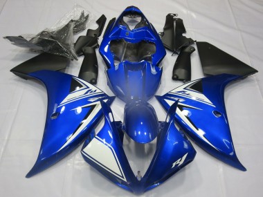 2012-2014 Blue White Matte Black Yamaha R1 Motorcycle Fairings UK