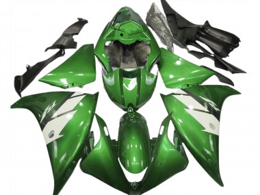 2012-2014 Green White Yamaha R1 Motorcycle Fairings UK
