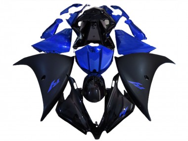 2012-2014 Glossy Black Matte Black Blue Yamaha R1 Motorcycle Fairings UK