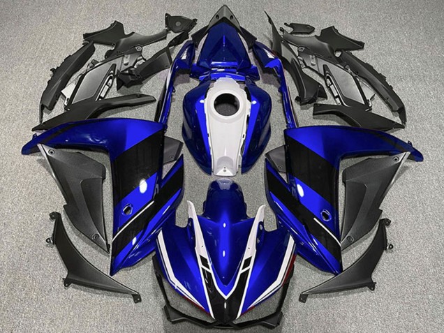 2015-2018 Blue White Black Yamaha R3 Motorcycle Fairings UK