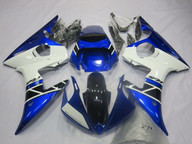 2003-2004 Blue White Glossy Black OEM Style Yamaha R6 Motorcycle Fairings UK