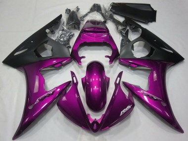 2005 Dark Pink Matte Black Yamaha R6 Motorcycle Fairings UK