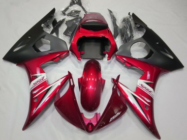 2003-2004 Red White Matte Black Yamaha R6 Motorcycle Fairings UK
