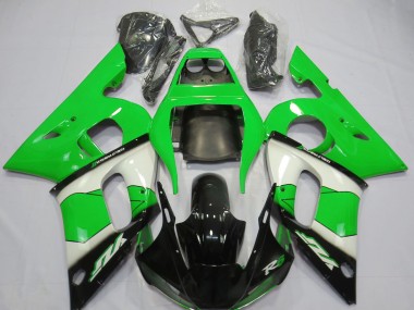 1998-2002 Green White Glossy Black Yamaha R6 Motorcycle Fairing UK
