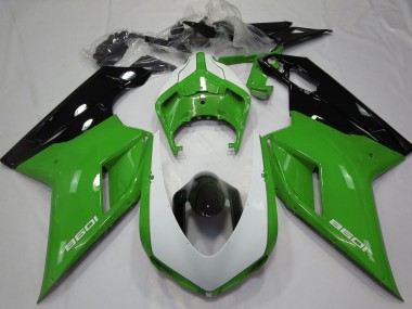 2007-2014 Green Black White Ducati 1098 Motorcycle Fairings UK