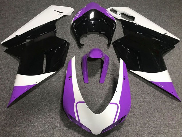 2007-2014 White Purple Glossy Black Ducati 848 1098 1198 Motorcycle Fairings UK