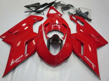2007-2014 Glossy Red Glossy Black Ducati 1098 Motorcycle Fairings UK