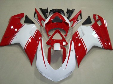 2007-2014 White Red Ducati 848 1098 1198 Motorcycle Fairings UK