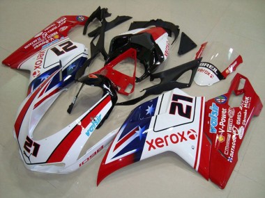 2007-2014 White Red Black Blue Star Xerox 21 Ducati 1098 Motorcycle Fairings UK