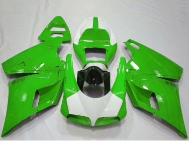 1993-2005 Green White Glossy Black Performance Ducati 916 Motorcycle Fairings UK