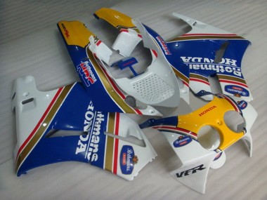 1988-1992 White Blue Yellow Rothmans Honda VFR400R NC30 Motorcycle Fairings UK