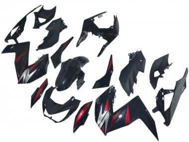 2015-2016 Glossy Black Red Silver Kawasaki Z250/Z300 Motorcycle Fairings UK