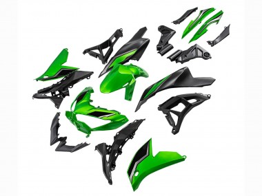 2021-2024 Green Glossy Black Kawasaki Versys 650 Motorcycle Fairings UK