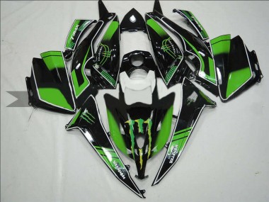 2012-2014 Glossy Black Green Monster Yamaha TMAX530 Motorcycle Fairings UK
