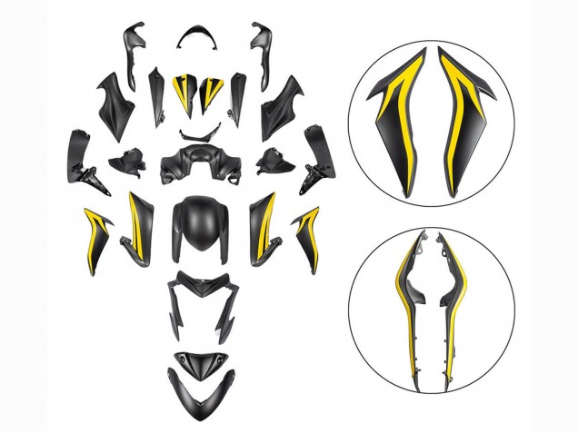 2015-2020 Black Yellow Suzuki GSX-S 1000 Motorcycle Fairings UK