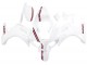 2003-2013 White with Dark Red Lines Suzuki SV650 Motorcycle Fairings UK