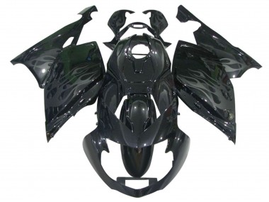 2005-2010 Glossy Black Grey Flame BMW K1200S Motorcycle Fairings UK