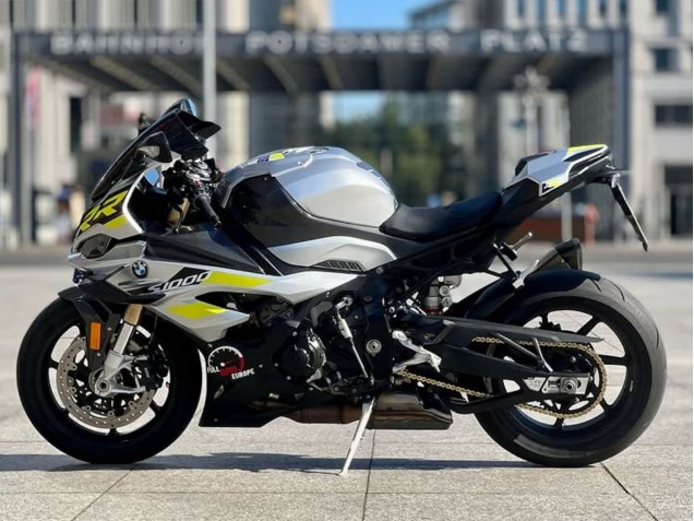 2023-2024 Silver Yellow Carbon Fiber BMW S1000RR Motorcycle Fairings UK