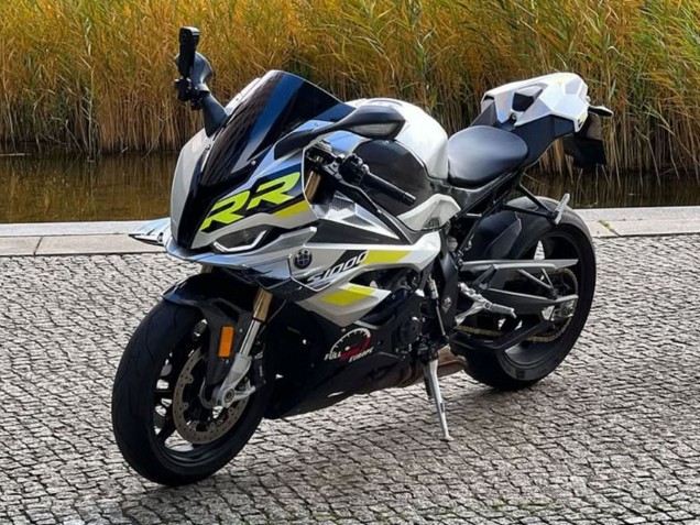 2023-2024 Silver Yellow Carbon Fiber BMW S1000RR Motorcycle Fairings UK