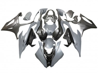 2019-2022 Grey Black Carbon Fiber BMW S1000RR Motorcycle Fairings UK