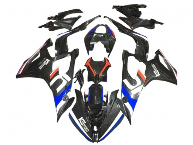 2019-2022 Black White Blue Carbon Fiber BMW S1000RR Motorcycle Fairings UK