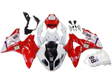 2009-2014 White Red BMW S1000RR Motorcycle Fairings UK